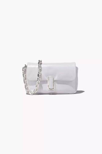 Marc Jacobs γυναικεία δερμάτινη τσάντα ώμου με μεταλλικό logo 